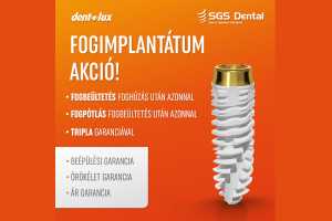 Évnyitó fogimplantátum - fogbeültetés akció a kecskeméti Dentalux Fogászat rendelőjében, vez.: Dr. Kőhalmi Tamás fogorvos-fogbeültetés-csontpótlás specialista.