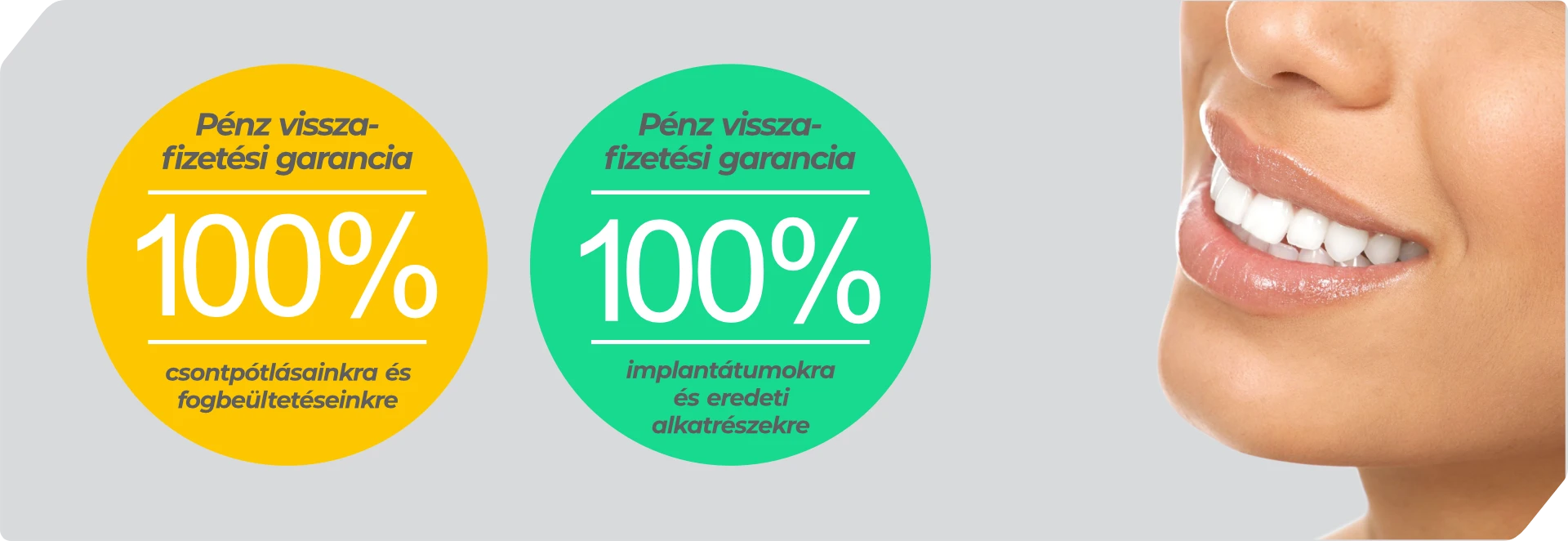 Pénzvisszafizetési garancia csontpótlásra és fogbeültetésre a Dentalux Fogászaton